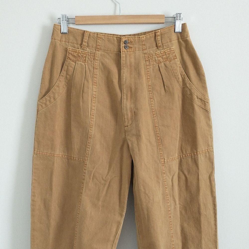 UNIVERSAL THREAD Women's High Rise Tan Barrel Pants. Size-8 - Picture 4 of 16